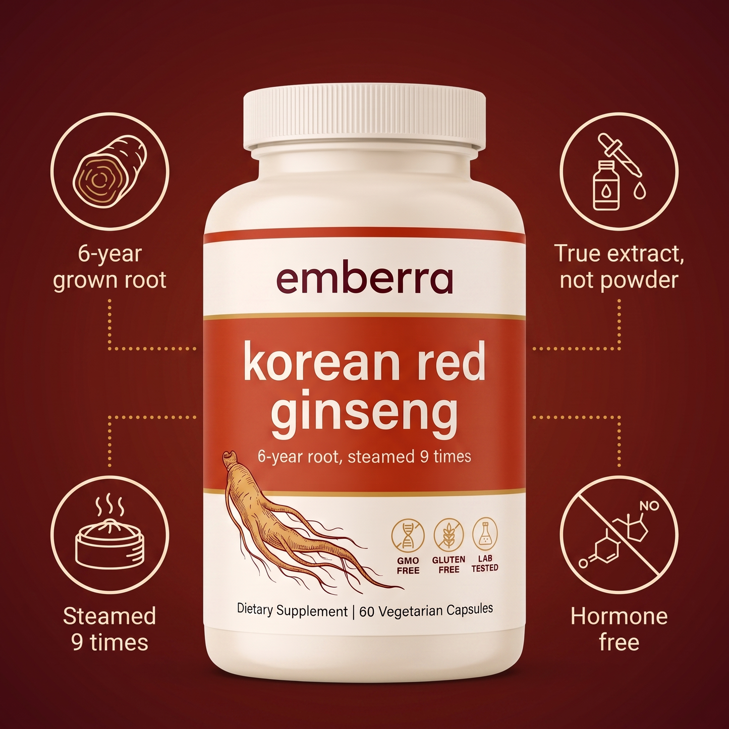 Emberra® Korean Red Ginseng Capsules
